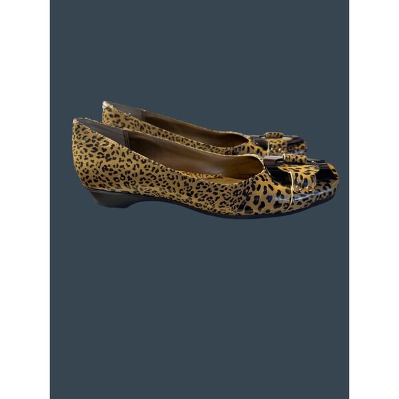 Leopard Print Square Toe Flats Womens Shoes 6.5M By Philicia Synthetic Material - Picture 13 of 15